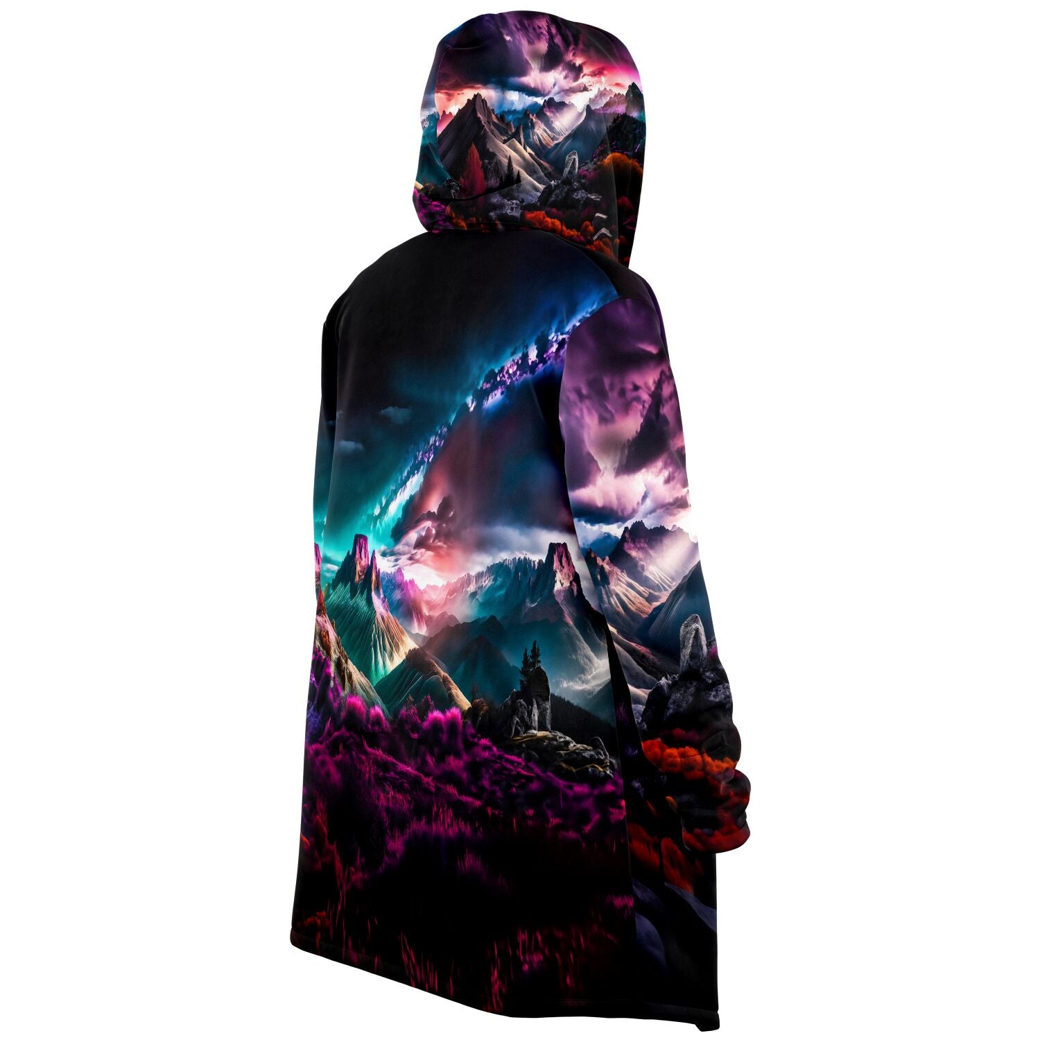 Serene Mountain Scape Micro Fleece Cloak - Colee.One Merch