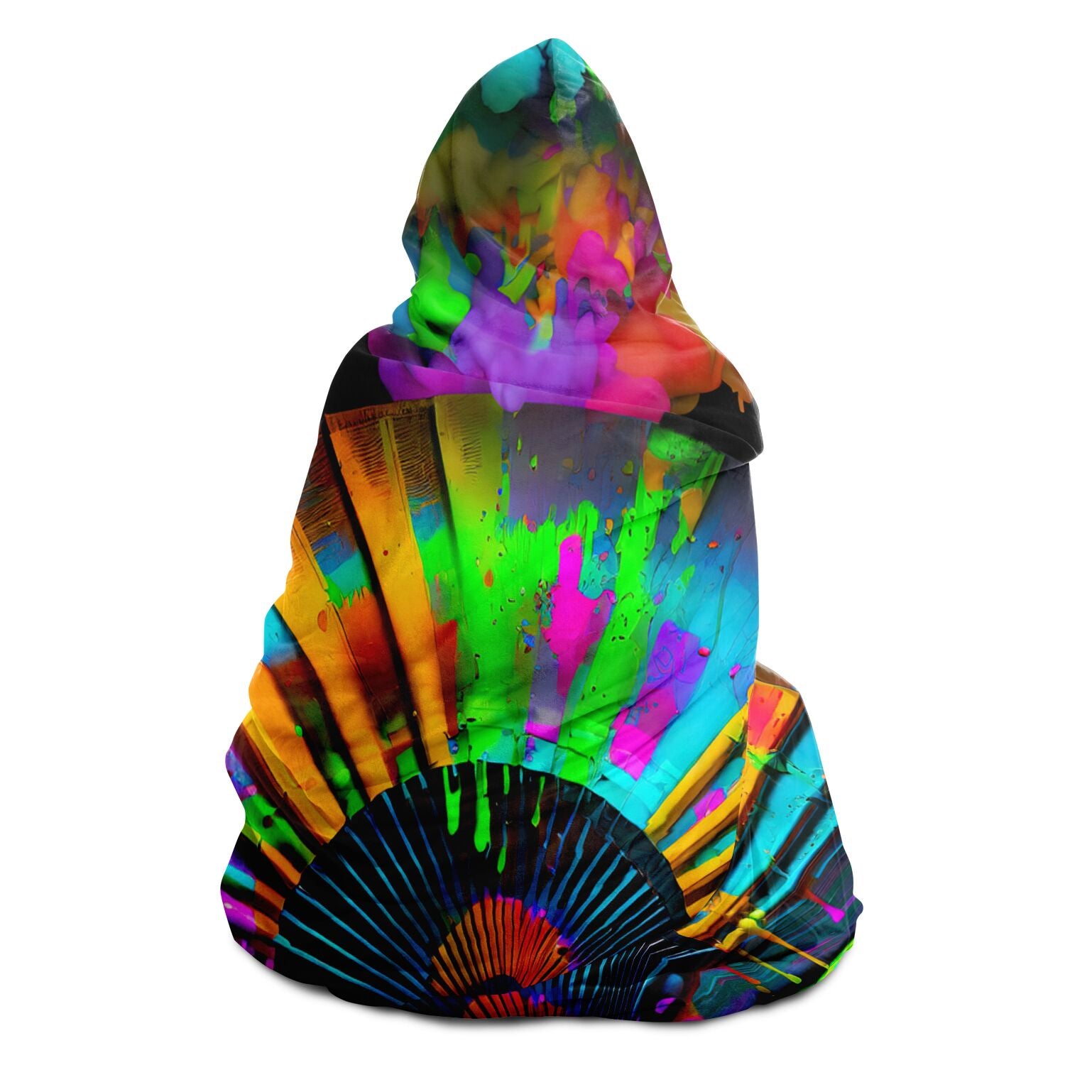 Neon Paint Fan Hooded Blanket - Colee.One Merch